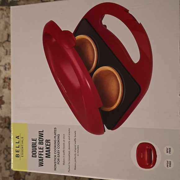 BELLA ESSENTIALS BRAND DOUBLE WAFFLE BOWL MAKER - Picture 2 of 7